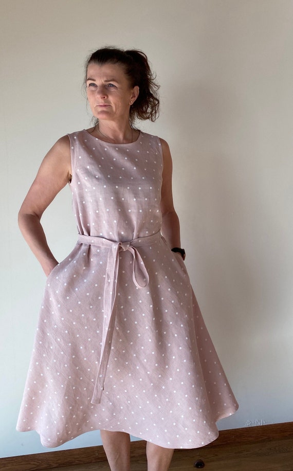 Festoon Boutique - Take 40% Off featured Tempo Paris Italian linen pink  dress! Available in-store or online at  clothing/products/tempo-pink-linen-dress #summersale #summer #linen # linendress #madeinitaly #summerstyle