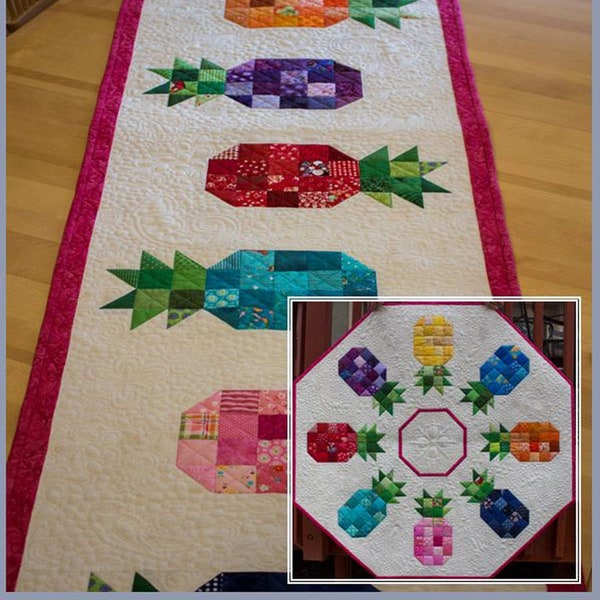 Pineapple Table Runner Pattern, Pineapple Parade Pattern, PDF Quilt Pattern