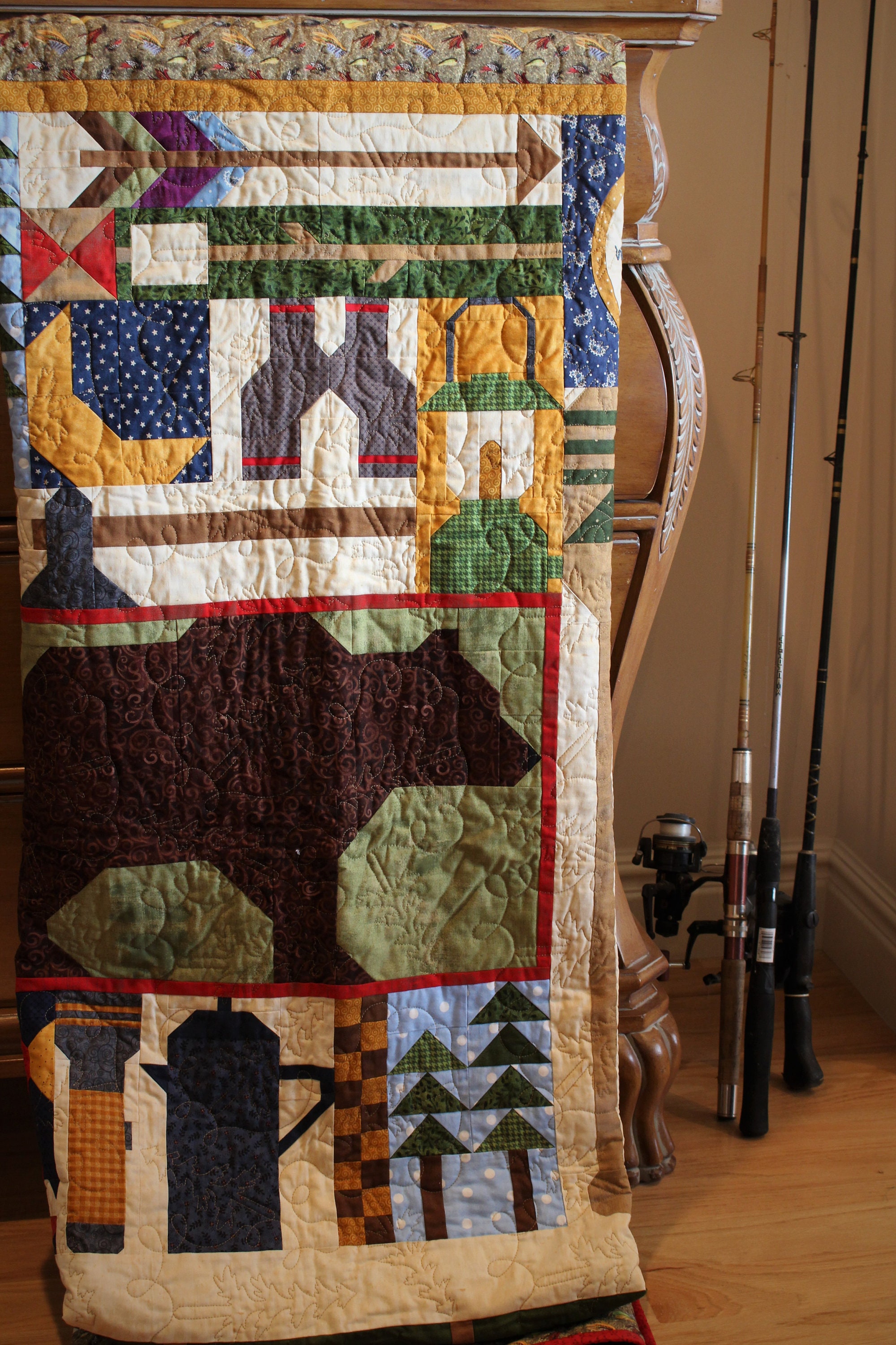 Camping Quilt Pattern Redfish Lake Outdoor Themed Quilt PDF Etsy