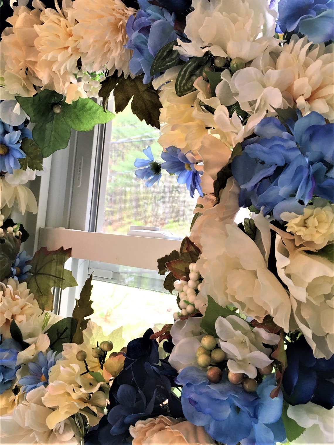 Blue Oasis Wreath All Season Wreath 26 Etsy