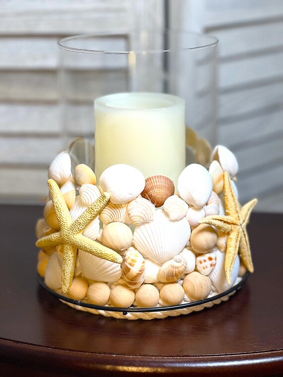 Seashell Glass Candle Holder- 8