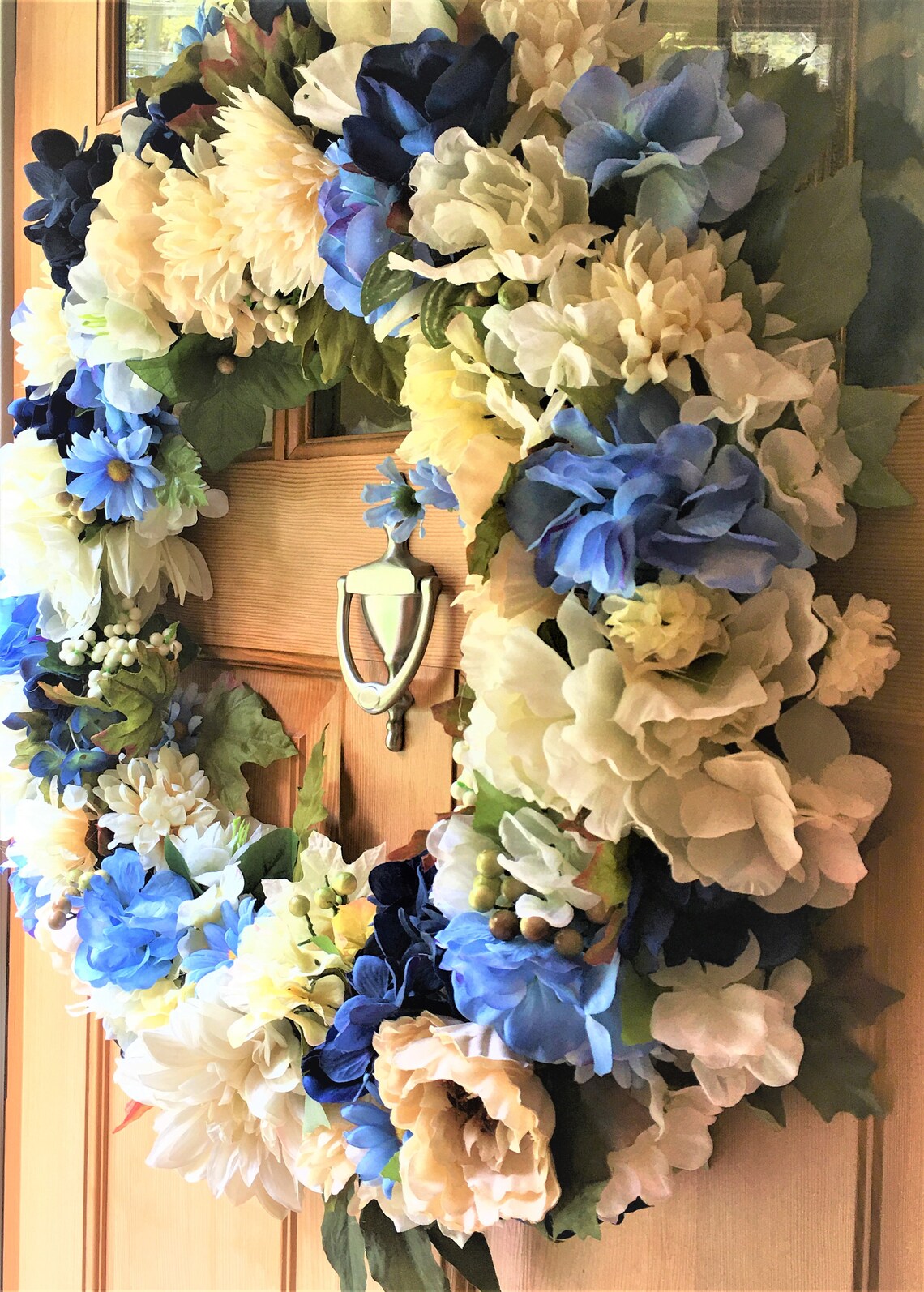 Blue Oasis Wreath All Season Wreath 26 Etsy New Zealand