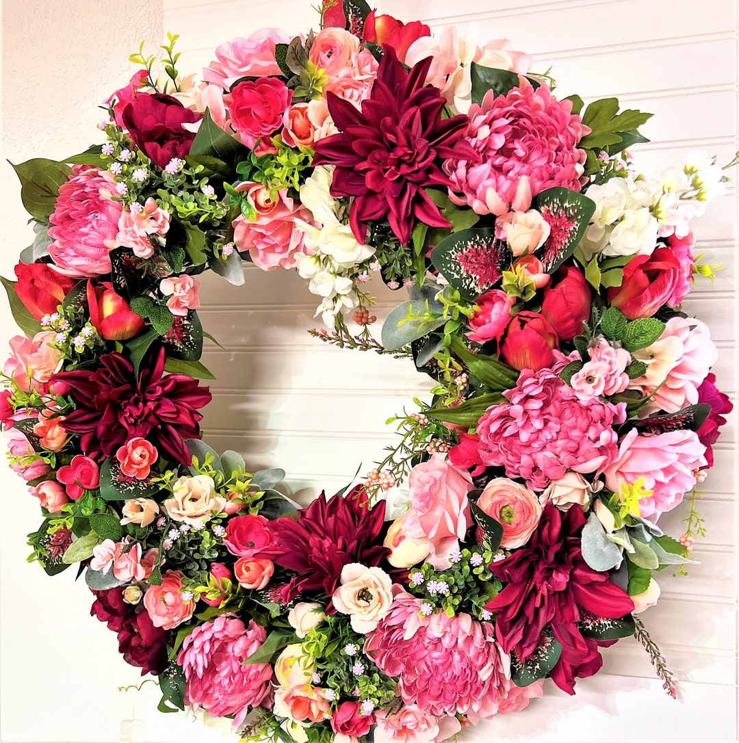 Spring/summer/fall Wreath, Everyday Wreath, Door Hanger- Home Décor 28 ...