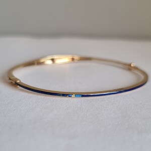 Bracelet Jonc Ancien Style Art Déco Années 1920 En Plaqué Or Guilloché - Occasion, Origine France, Bijou Vintage