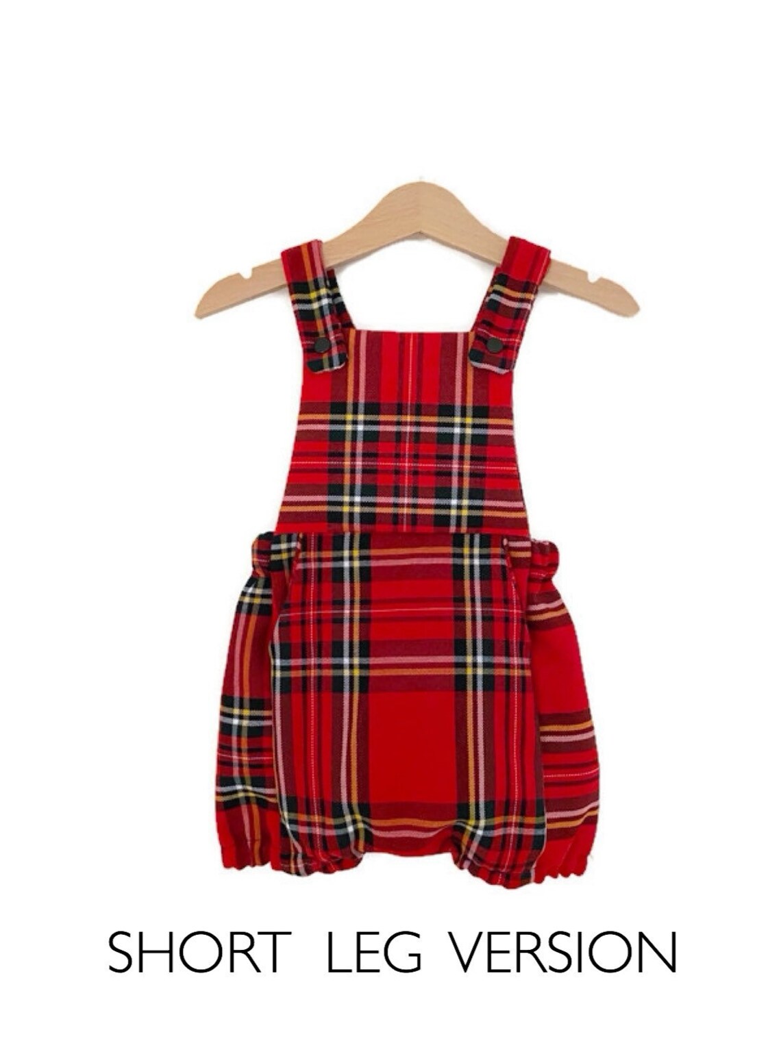 Tartan Dungarees Romper Kids Romper Handmade Children's Etsy