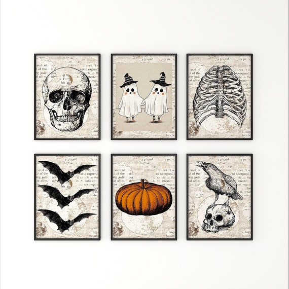 Vintage Halloween Decor Bundle Vintage Halloween Art Etsy