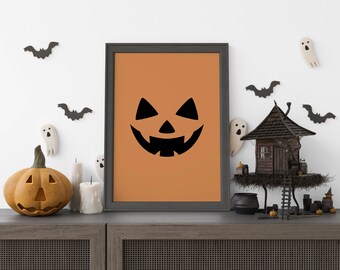 Halloween Pumpkin Decor, Boho Halloween Decor, Halloween Poster, Halloween pumpkin Art, Halloween Picture, Wall Art [DIGITAL DOWNLOAD]