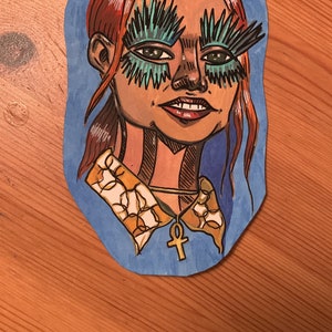 Euphoria Jules inspired mixed media watercolor/marker drawing