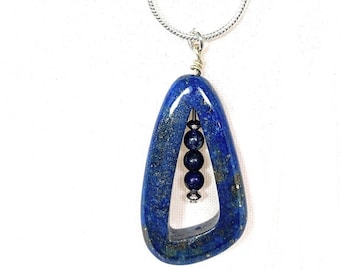 Lapis Lazuli and Sterling Silver Pendant