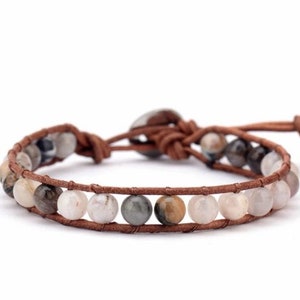 Jasper Leder Wrap Armband