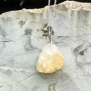 Citrine Crystal Wire Wrapped Necklace