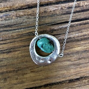 African Turquoise Necklace|Boho Necklace|Good Fortune Pendant| spiritual, zen, yoga,reiki pendant,grounding pendant