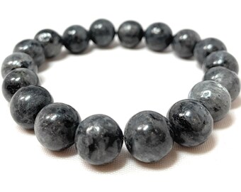 Pulsera de labradorita, pulsera Zen, pulsera espiritual, pulsera de cuentas para hombre, pulsera minimalista, chic costero