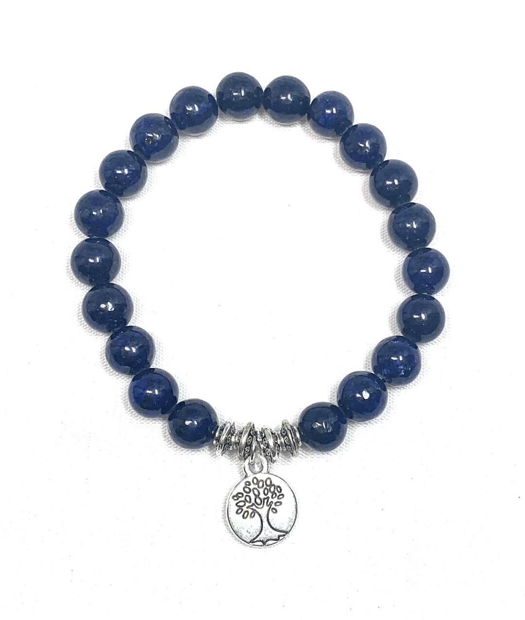 Blue Agate Tree of Life Bracelet - Etsy