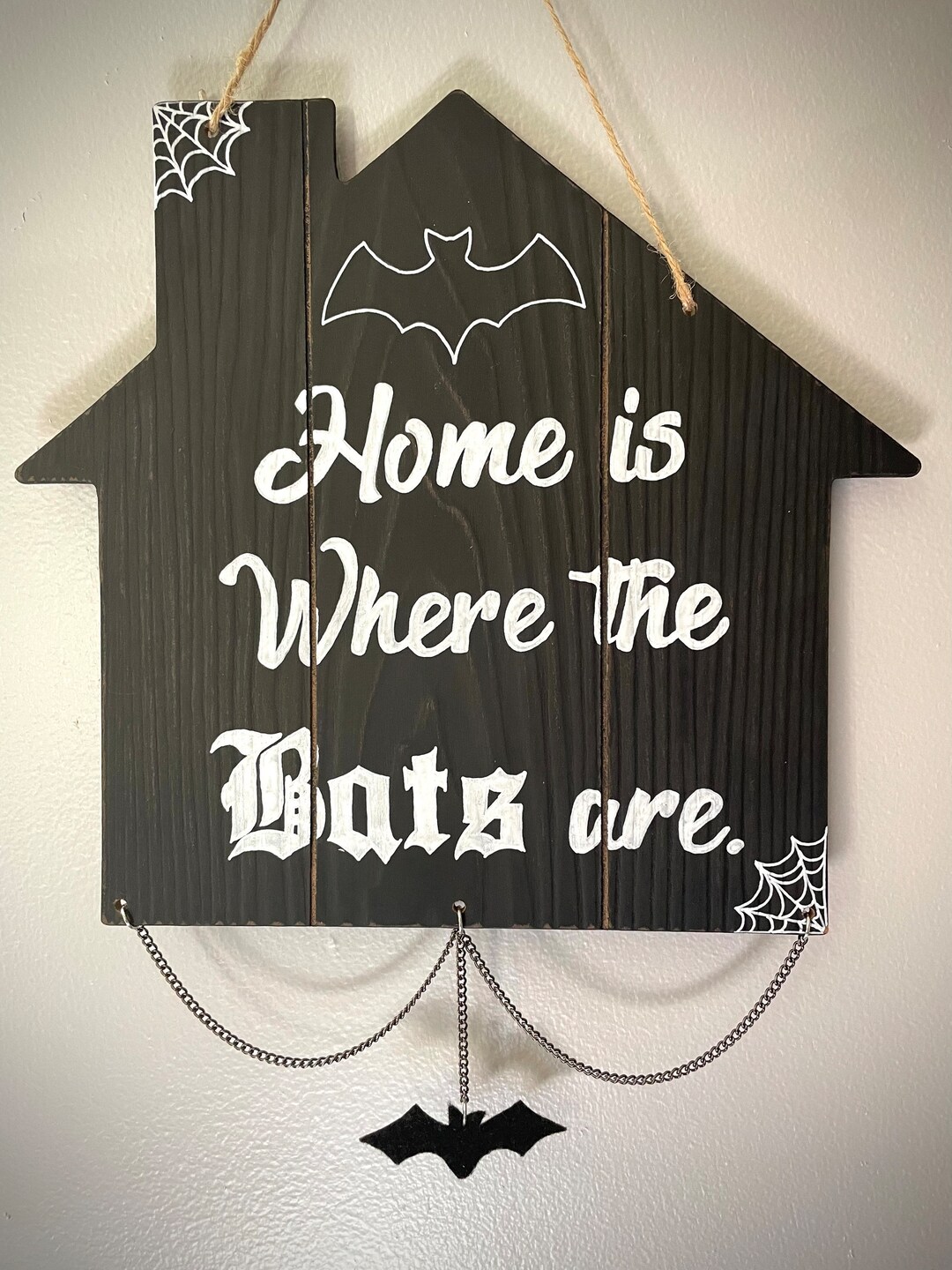 Bat Home Sign - Etsy