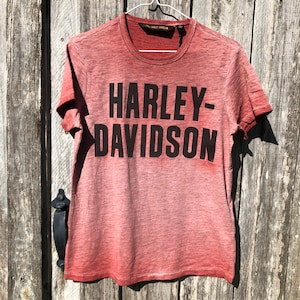 Brandneues Harley-Davidson Damen Mittelrotes Kurzarm T-Shirt
