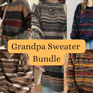 Grandpa Sweater Mystery Box/Style Bundle 1 to 3 Quality Vintage Items/Surprise Pack/Gift Idea