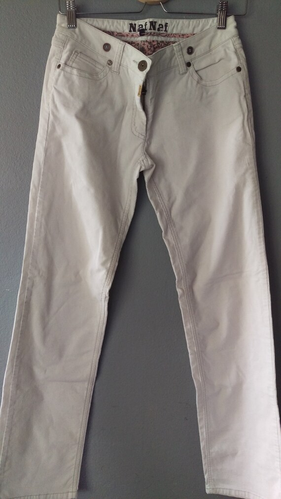 White Corduroy NAFNAF Jeans Vintage 