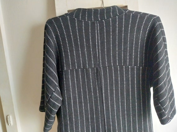 Dress Black with White Stripes Vintage -- Size M-… - image 4