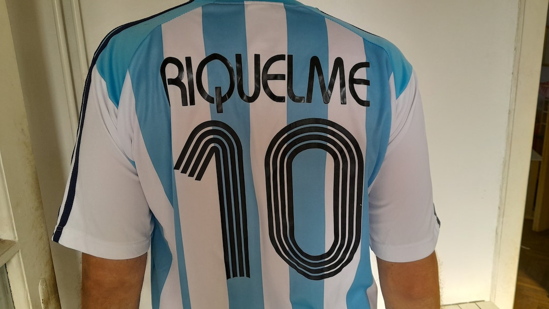 Riquelme Argentia Jersey size L Replica Soccer Football Etsy