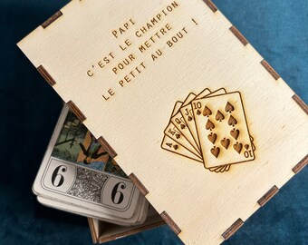 Boîte pour jeu de Tarot, étui jeu de cartes - personnalisable - cartes à jouer