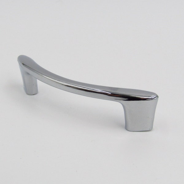 Drawer Pull - 2.75" Centers - 3.5" Long Chrome Silver Curved Pointy For Kitchen Cabinet Cupboard Door Dresser Drawer Handle Hardware