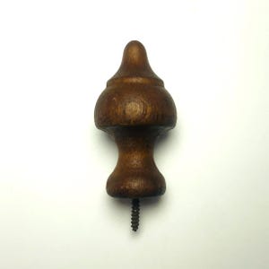 Vintage Turned Wood Finial 2.25" Small Acorn Furniture Topper Architectural Salvage Clock Part  Restoration Hardware Decorative Wood Spindle