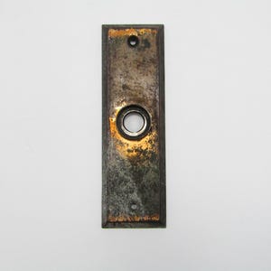 Vintage Door Knob Backplate 4.75 x 1.5 Escutcheon Rectangle Antique Historic Century Home Renovation Old Door House Restoration Parts