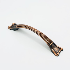 Drawer Pull - 3.75 Inch Center Copper Bronze For Kitchen Bathroom Cabinet Cupboard Dresser Wardrobe Handles Ornate Rustic Farmhouse Hardware