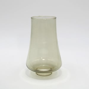 Vintage Smoke Glass Lamp Shade Globe 6.75&quot; Tall with 2&quot; Fitter, Replacement Hurricane Chimney