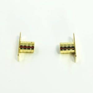 Pair Café Curtain Rod End Bracket Holder 3/8" – Inside Mount  – Screw on Barrel