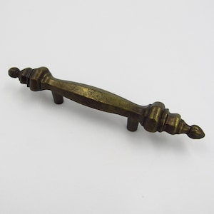 Drawer Pull - 2.5” Centers - 6” Long Bronze Burnished Brass Ornate Traditional For Kitchen Cabinet Cupboard Door Dresser Handle Hardware