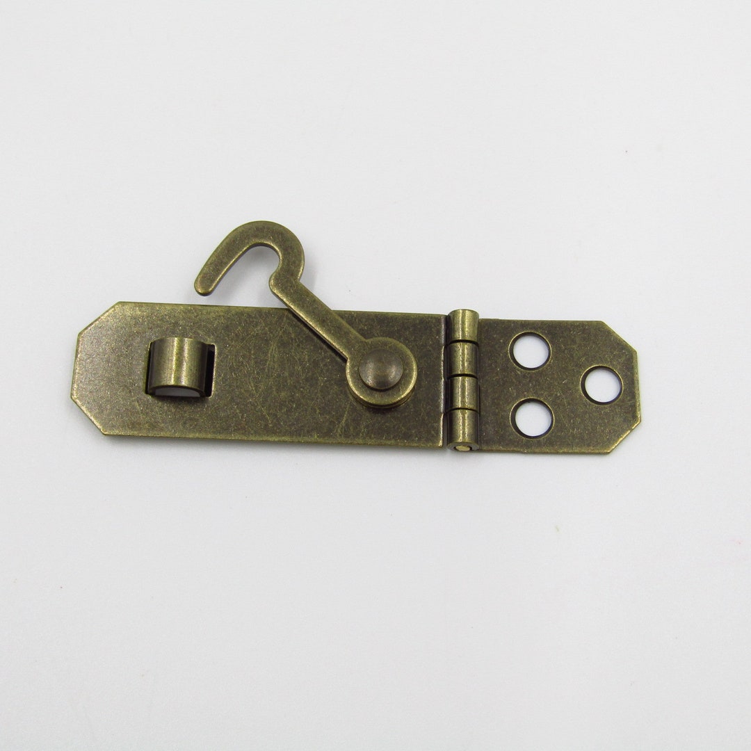 Vintage Solid Brass Hasp and Hook Bronze Etsy