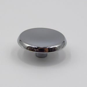 Silver Knob 1.5&quot; Round Concave Plain Chrome For Bifold Door Kitchen Bathroom Cabinet Dresser Drawer Vanity Closet Furniture Hardware