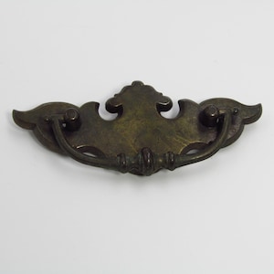 Drop Bail Pull - 3-1/2&quot; Centers - 4.75&quot; Long Chippendale Bronze Kitchen Cabinet Cupboard Door Dresser Drawer Handle Hardware Furniture