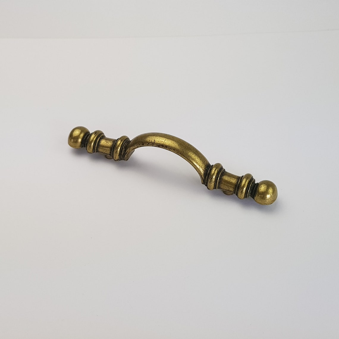 Gold Drawer Pull 5 Long 3 Centers Arched Barbell Etsy