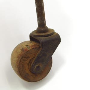 Caster Wheel 1-1/8&quot; Diameter Wood Swivel Antique Legs Office Chair Salvage Replacement Parts Repair Stems Peg Roller