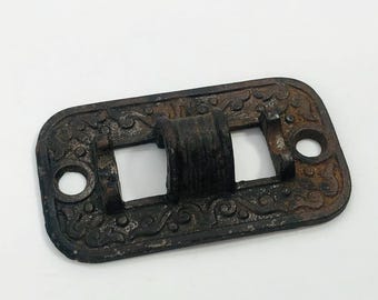 Antique Cast Iron Kerosene Oil Lamp Wall Bracket Only – Black Holder for Wall Mounted Kerosene Lamp Sconce – Colonial Early American Decor