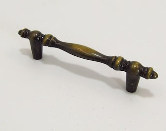 Puxador de gaveta - 3” Centros - 4” Longo Bronze queimado Barra de barra de bronze dourado para armário de cozinha Porta de armário Puxador de cômoda Hardware vintage