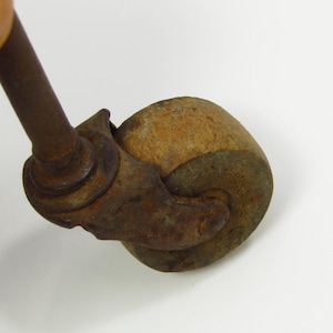 Caster Wheel 1-1/8&quot; Diameter Wood Swivel Antique Legs Office Chair Salvage Replacement Parts Repair Stems Peg Roller