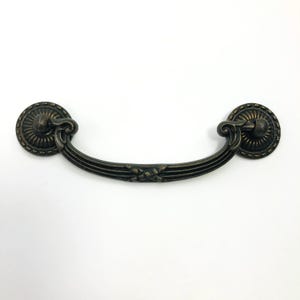 Vintage Drop Bail Drawer Pull 4.25 Centers – Antique Brass Swing Handle For Kitchen Cabinet Cupboard Dresser Desk Hardware