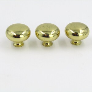 Bouton en laiton 1,5 po., poignée de base ronde or uni pour cuisine, armoire de salle de bain, commode, tiroir, vanité, penderie, salle de lavage, matériel de meubles