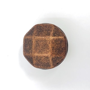 Vintage Rustic Geometric Cabinet Knob Antique Copper Bronze Drawer Pull Craftsman Dresser Hardware Textured Industrial 1.25 Inch