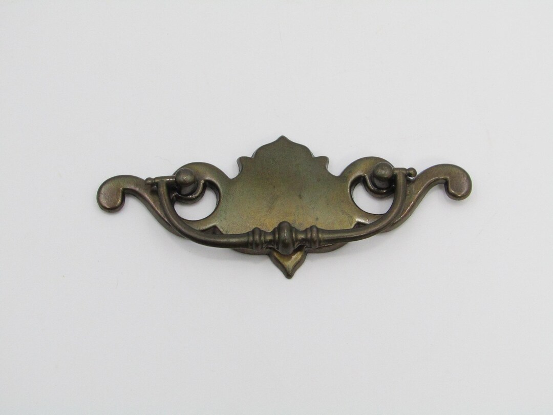 Vintage Brass Drawer Pull With 3” Centers – Ornate Bail Handle ...