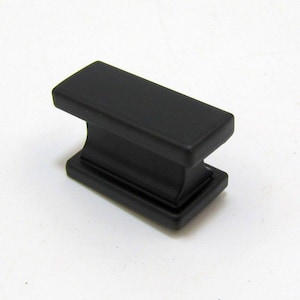 Matte Black Rectangle Knob 1-1/2" Finger Pull For Kitchen Bathroom Cabinet Dresser Drawer Vanity Closet Laundry Room Furniture Hardware