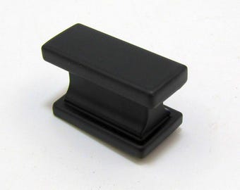 Tirador rectangular negro mate de 3,8 cm para cocina, baño, armario, tocador, cajón, lavadero, herrajes para muebles.