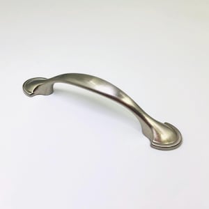 Drawer Pulls - 3" Centers – Silver Satin Nickel – Half Round Ends – Arch - For Kitchen Cabinet Cupboard Door Dresser Handle Hardware