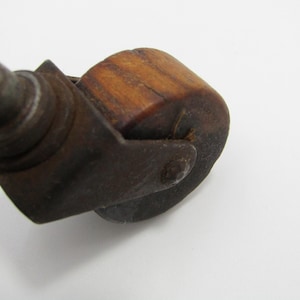 Caster Wheel 1-1/8" Diameter Wood Swivel Antique Legs Office Chair Salvage Replacement Parts Repair Stems Peg Roller