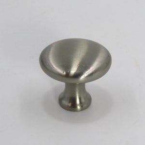 Brushed Silver Cabinet Knob 1.25” | Modern Drawer Pull | Satin Nickel Finish | Minimalist Hardware for Cabinets & Dressers