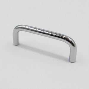 Chrome Drawer Pull Handle 3&quot; Centers Vintage Cabinet Hardware Polished Mid Century Modern Cupboard Pull Retro Kitchen Handle NOS